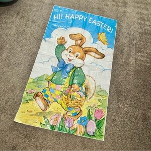 Vintage Easter Bunny Outdoor or Indoor Large Poster Decor for classroom or home